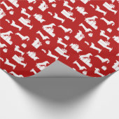 Holiday Hounds Teckel Kerstmis Cadeaupapier (Hoek)