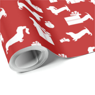 Holiday Hounds Teckel Kerstmis Cadeaupapier