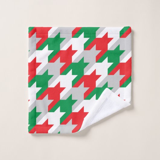 Holiday Houndstooth Bad Handdoek (Wasdoekje)