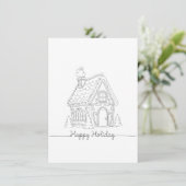 Holiday house feestdagenkaart (Staand voorkant)