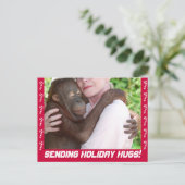 Holiday Hugs briefkaart (Staand voorkant)