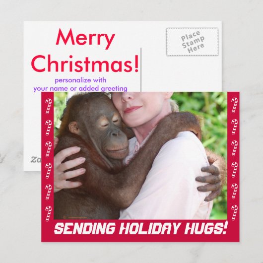 Holiday Hugs briefkaart (Voorkant / Achterkant)