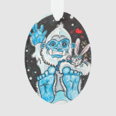 Holiday Hugs Yeti Ornament (voorkant)