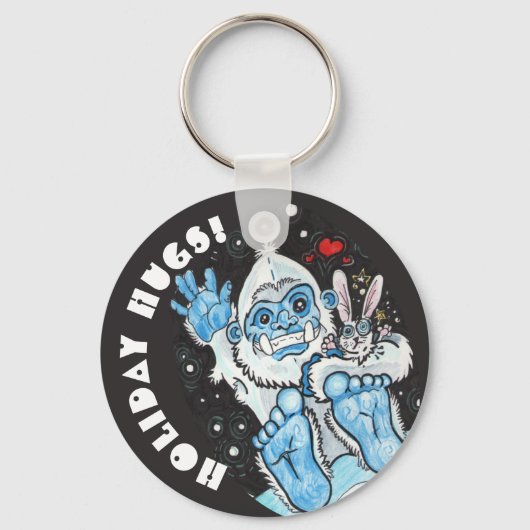 Holiday Hugs Yeti! Sleutelhanger (Voorkant)