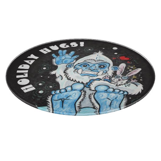 Holiday Hugs Yeti! Snijplank (Hoek)