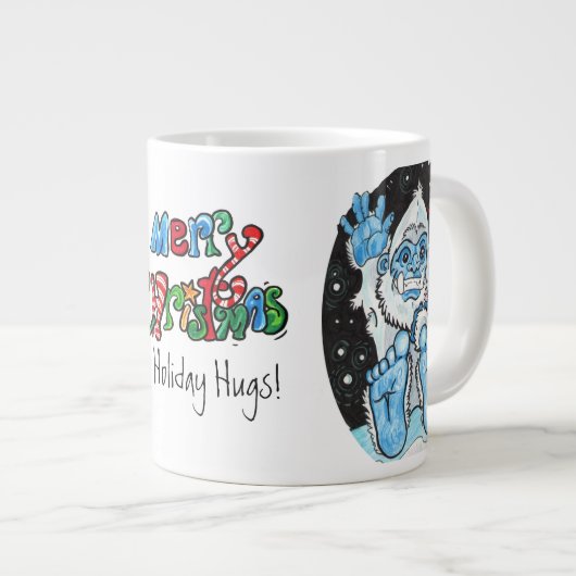 Holiday Hugs Yeti~Specialty mok (Voorkant rechts)