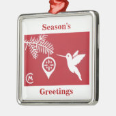 Holiday Hummingbird Deluxe Metalen Ornament (Links)