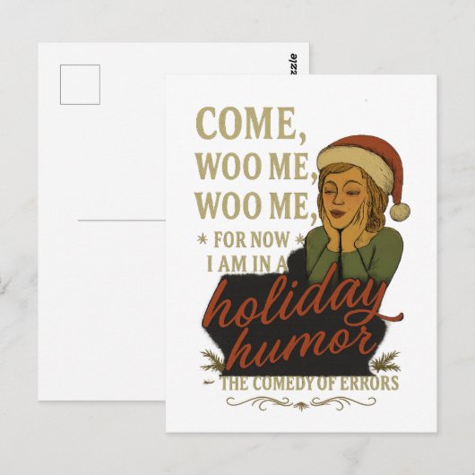 Holiday Humor - Shakespeare quote  Briefkaart (Voorkant / Achterkant)