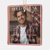 Holiday Hunk magazine cover style Ornament (Links)