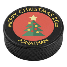 Holiday Ice Hockey Puck / kerstboomontwerp