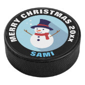Holiday Ice Hockey Puck / kerstsnowman Design (3/4)
