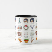 Holiday Icons Compilation Christmas Coffee Cup Mok (Midden)