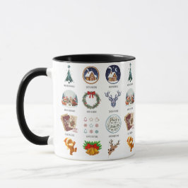 Holiday Icons Compilation Christmas Coffee Cup Mok