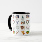 Holiday Icons Compilation Christmas Coffee Cup Mok (Voorkant links)