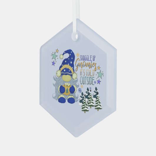 Holiday in de winter glas ornament (Voorkant links)