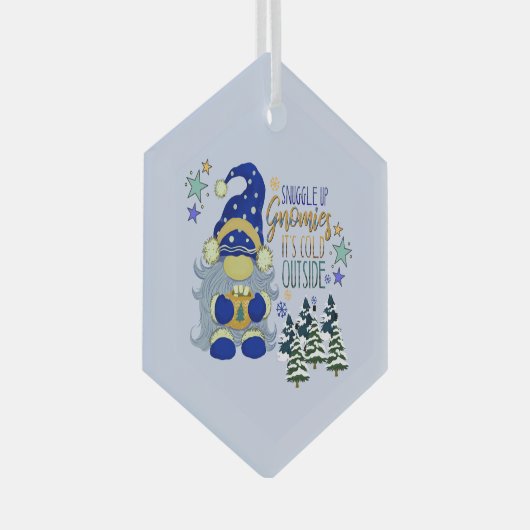 Holiday in de winter glas ornament (Voorkant Rechts)