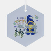 Holiday in de winter glas ornament (Achterkant)