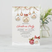 Holiday Invitation, Holiday Party, Christmas Party Kaart (Staand voorkant)