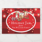 Holiday Jam Persoonlijke kerstcadeaus Voedselcontainer Etiket (Enkel label)