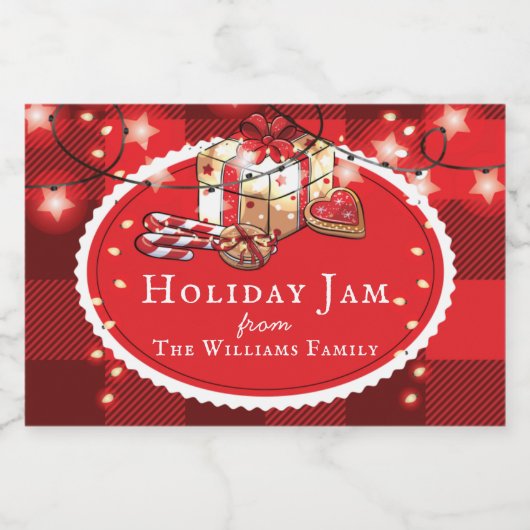 Holiday Jam Persoonlijke kerstcadeaus Voedselcontainer Etiket (Enkel label)