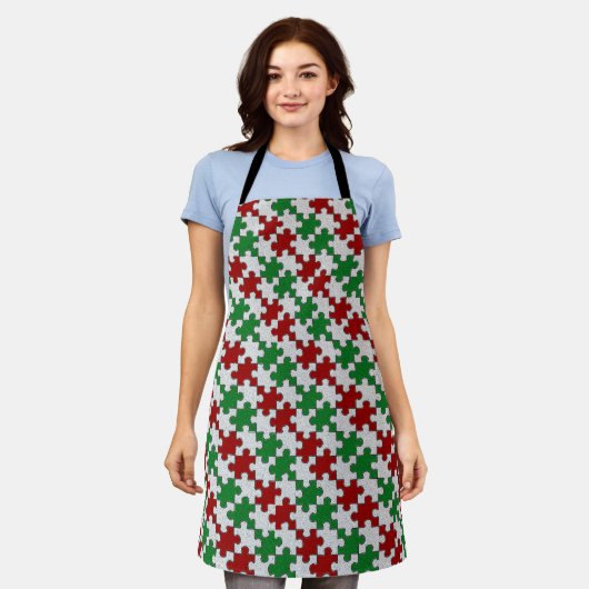 Holiday Jigzaag Apron Schort (Gedragen)
