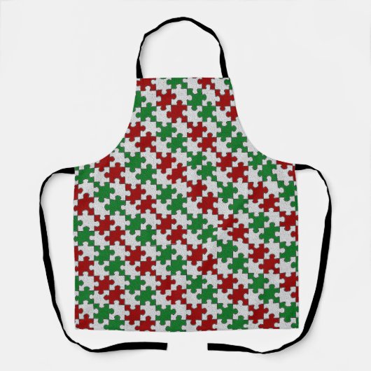 Holiday Jigzaag Apron Schort (Voorkant)