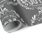 HOLIDAY JOY CHALKBOARD STYLE GIFT WRAP CADEAUPAPIER (Rol Hoek)
