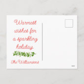 Holiday Joy Cheerful Camper Trailer Feestdagenkaart (Achterkant)