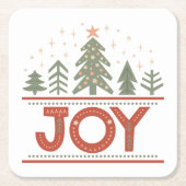 Holiday Joy Christmas Kartonnen Onderzetters (Voorkant)