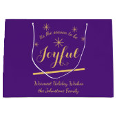 Holiday Joy - 'dit is het seizoen om vrolijk te zi Groot Cadeauzakje (Voorkant)