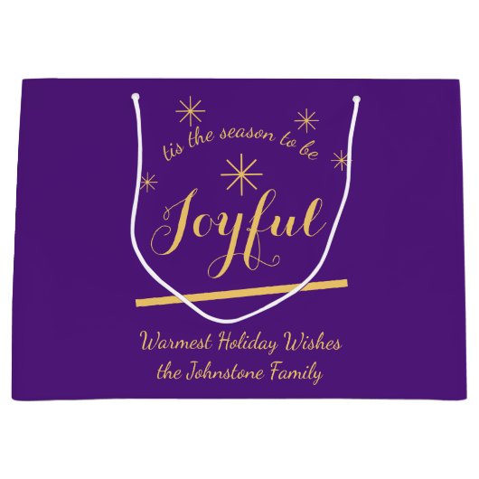 Holiday Joy - 'dit is het seizoen om vrolijk te zi Groot Cadeauzakje (Voorkant)