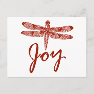 Holiday Joy Dragonfly Feestdagenkaart