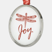 Holiday Joy Dragonfly Metalen Ornament (Links)