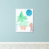 Holiday Joy: een kindervisie op kerstmagie Canvas Afdruk (Insitu (Houten vloer))