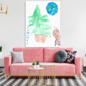 Holiday Joy: een kindervisie op kerstmagie Canvas Afdruk (Insitu (Woonkamer))