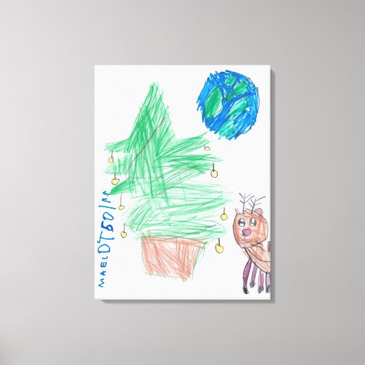 Holiday Joy: een kindervisie op kerstmagie Canvas Afdruk (Voorkant)