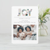 Holiday Joy Foto Persoonlijke Kaart (Staand voorkant)