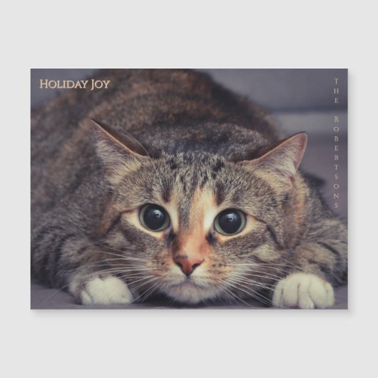 Holiday Joy Fun Magnetic Pet Photo Christmas (Voorkant)