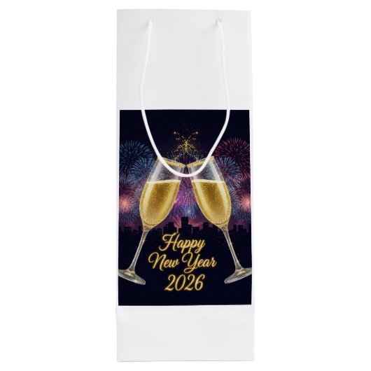 Holiday Joy Gift Bag Wijn Cadeautas (Achterkant)