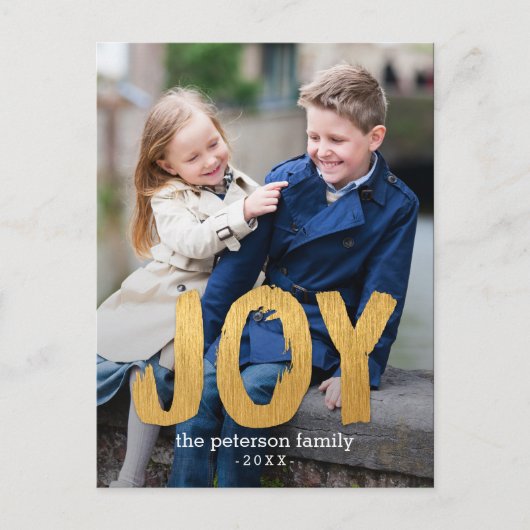 Holiday Joy Holiday Photo Card Briefkaart (Voorkant)