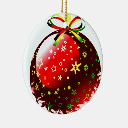 Holiday Joy_ Keramisch Ornament (Rechts)