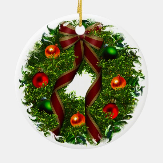 Holiday Joy_ Keramisch Ornament (Achterkant)