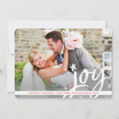 HOLIDAY JOY modern bekleedfotoscript dat het schri Feestdagenkaart (Voorkant)