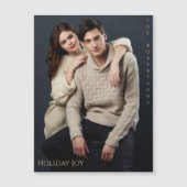 Holiday Joy Modern Elegant Magnetic Photo Holiday  (Voorkant)