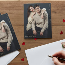 Holiday Joy Modern Elegant Magnetic Photo Holiday