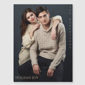 Holiday Joy Modern Elegant Magnetic Photo Holiday 