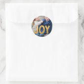 Holiday Joy Photo Holiday Sticker/Envelope Seal Ronde Sticker (Tas)