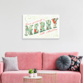 Holiday Joy | Vrolijk kerstfeest Canvas Afdruk (Insitu (Woonkamer))