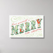 Holiday Joy | Vrolijk kerstfeest Canvas Afdruk (Voorkant)