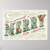 Holiday Joy | Vrolijk kerstfeest Poster (Voorkant)